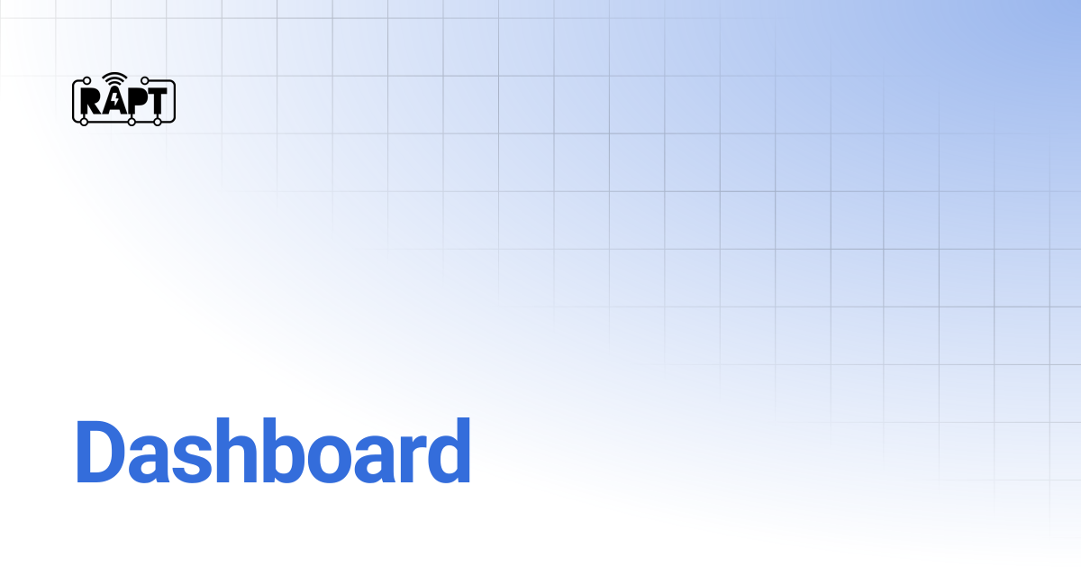 Dashboard kegland rapt portal help